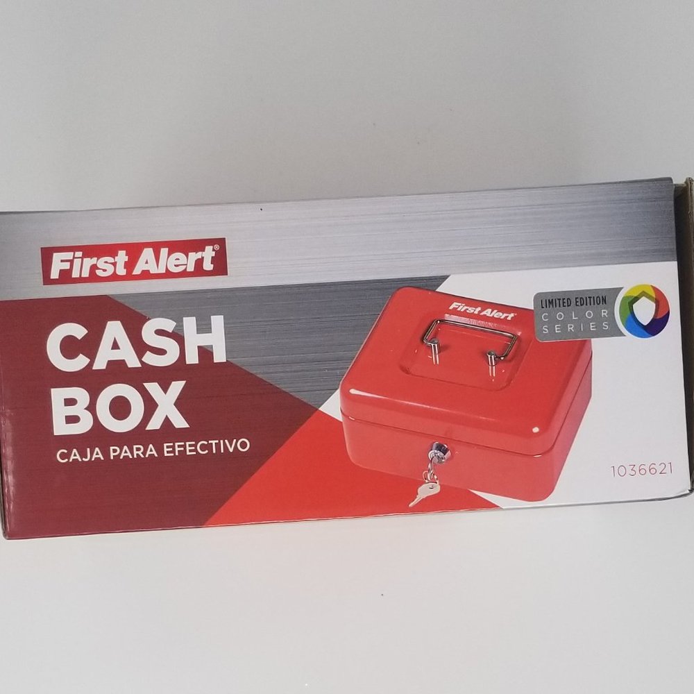 First Alert Cash Box Limited Edition Red Color - Picture 7 of 9